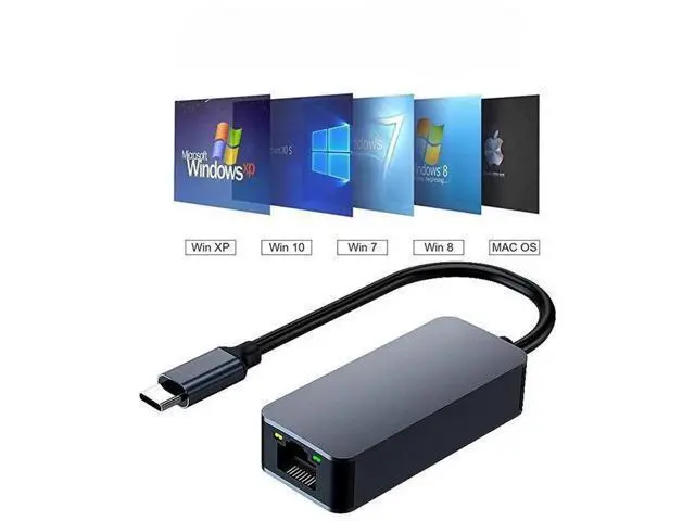 Alt view image 3 of 6 - USB C to 2.5G Ethernet Adapter, USB 3.0 Type C to 2.5G RJ45 LAN Network Converter, 2.5Gbps High Speed, Compatible with Mac OS, Windows, Linux, Backward Compatible with 2500/1000/100Mbps
