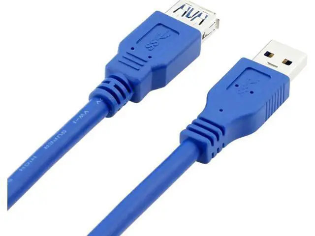 Alt view image 3 of 3 - USB Extension Cable,USB 3.0 Extension Cable/USB 3 A-Male to A-Female Cable in Blue, 9.84 ft. / 3.0 m