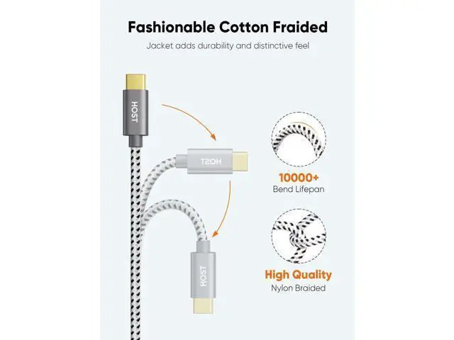 Alt view image 4 of 7 - 0.2M/0.65FT Braided USB-C to Micro USB OTG Cable, 480Mbps Short Cord for Chargers, Phones & Laptops