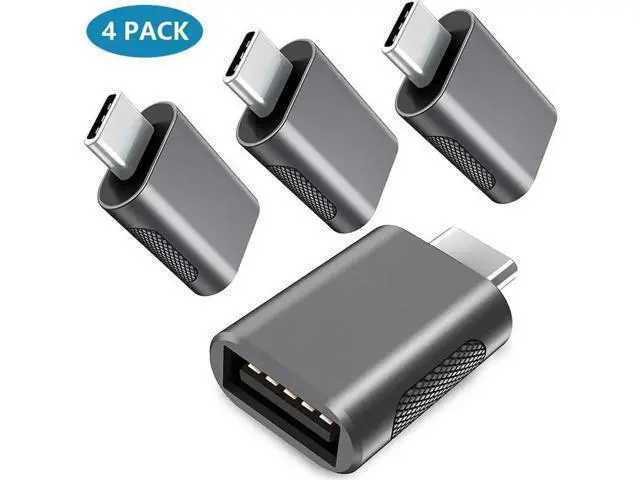 Alt view image 6 of 7 - 4 Pack 10Gbps USB C to USB 3.0 OTG Adapter, Type C Male to USB A Female Converter, Thunderbolt 3/4 Compatible for MacBook, iPad, iMac, Space Grey
