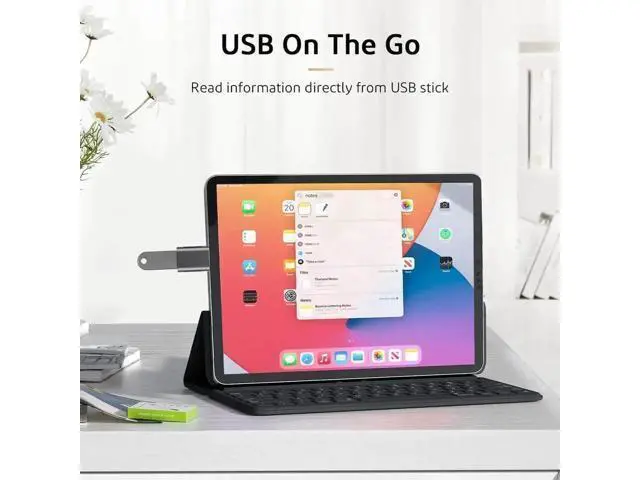 Alt view image 7 of 7 - 4 Pack 10Gbps USB C to USB 3.0 OTG Adapter, Type C Male to USB A Female Converter, Thunderbolt 3/4 Compatible for MacBook, iPad, iMac, Space Grey
