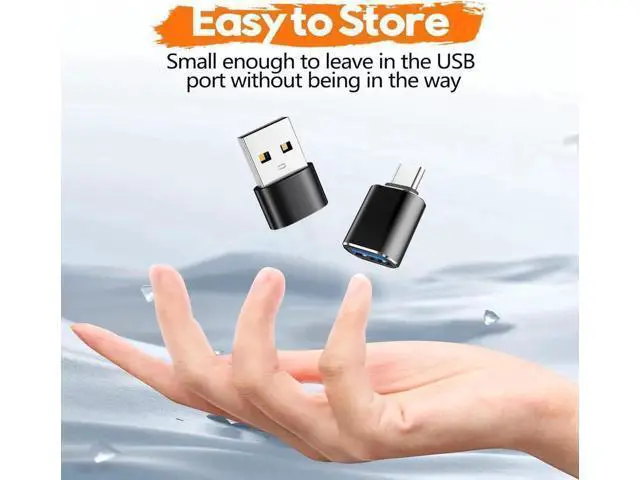 Alt view image 5 of 7 - Black 4-Pack USB Adapter Set: 2×USB-C Male to USB-A Female + 2×USB-A Male to USB-C Female | High-Speed Data & Fast Charging Converter
