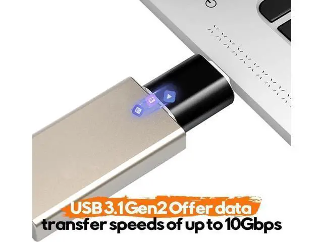 Alt view image 6 of 7 - Black 4-Pack USB Adapter Set: 2×USB-C Male to USB-A Female + 2×USB-A Male to USB-C Female | High-Speed Data & Fast Charging Converter