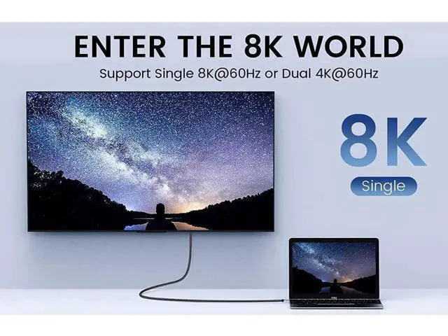 Alt view image 2 of 5 - USB-C to USB-C 3.2 Gen2x2 Cable 3.3FT, 20Gbps Data, 8K@60Hz Video & PD 100W Fast Charging Cord for MacBook, Yoga and Type-C Monitor