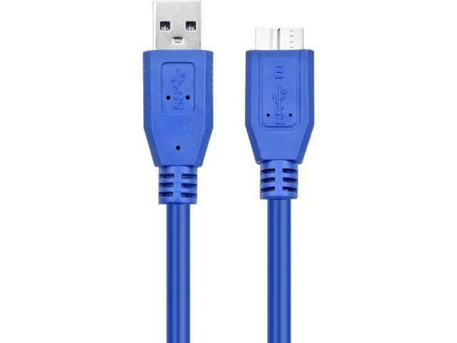 Alt view image 3 of 4 - 1M/3FT Blue USB3.0 Type A Male to Micro B Male Superspeed Data Sync & Charging Cable
