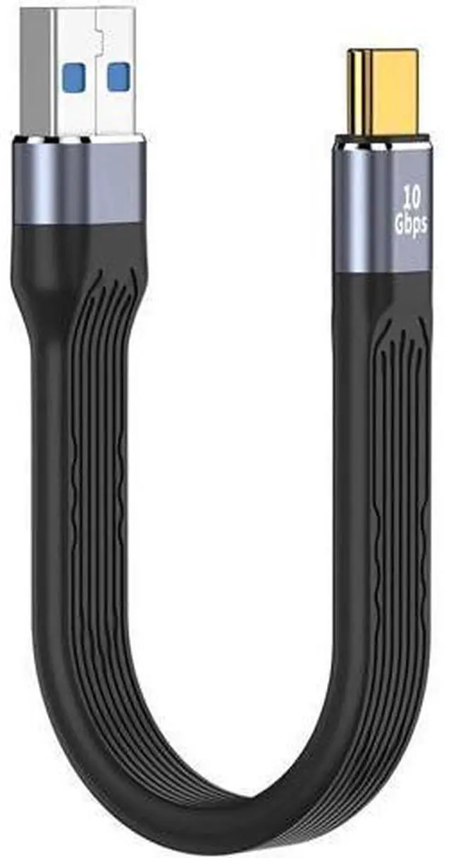 Main image of 5.3 Inch Short USB A to USB C Cable, 60W Fast Charging 10Gbps Data Cord for Portable SSD, Power Bank, Android Auto, Laptop, Tablet & Phone