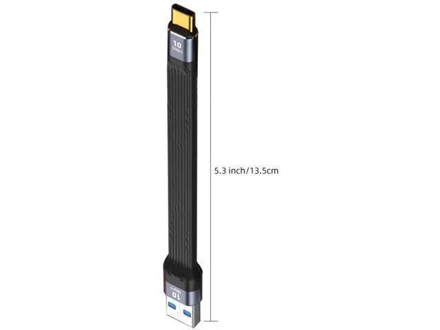 Alt view image 4 of 5 - 5.3 Inch Short USB A to USB C Cable, 60W Fast Charging 10Gbps Data Cord for Portable SSD, Power Bank, Android Auto, Laptop, Tablet & Phone