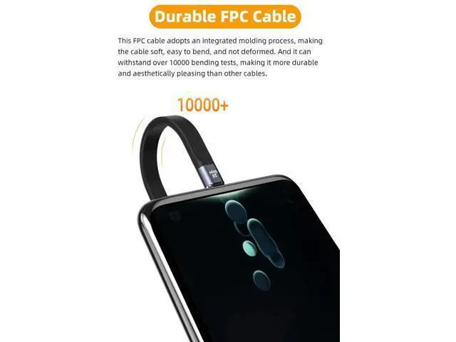 Alt view image 5 of 5 - 5.3 Inch Short USB A to USB C Cable, 60W Fast Charging 10Gbps Data Cord for Portable SSD, Power Bank, Android Auto, Laptop, Tablet & Phone