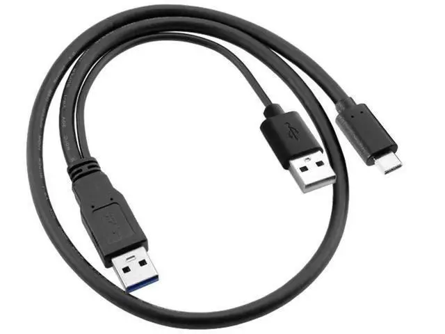 Alt view image 6 of 7 - 60cm Type-C to Dual USB-A Y Splitter Cable | USB3.0+USB2.0 Combo for External HDD & Laptops