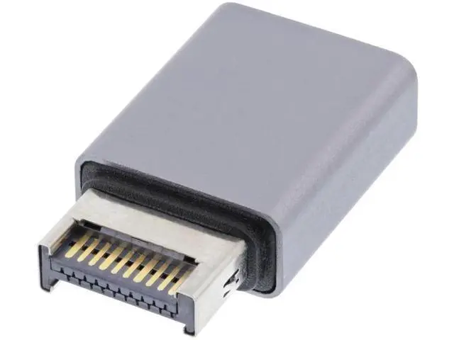 Alt view image 7 of 7 - USB3.1 Gen2 Type-E Male to USB-C Female Front Panel Adapter, Motherboard Internal Type-E Header to Reversible Type-C Port Expansion Converter