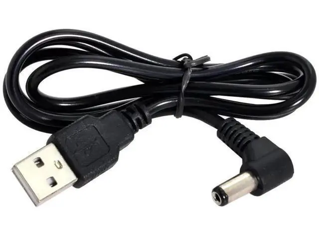 Alt view image 2 of 6 - 120CM Right-Angled USB2.0 A Male to 5.5×1.5mm DC Barrel Power Cable, 90 Degree 5V Charging Cord