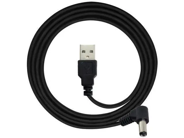 Alt view image 4 of 6 - 120CM Right-Angled USB2.0 A Male to 5.5×1.5mm DC Barrel Power Cable, 90 Degree 5V Charging Cord