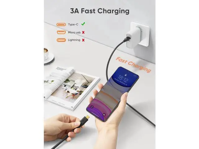 Alt view image 7 of 7 - 1.6FT USB-A 3.2 Gen2 to USB C Cable, 10Gbps 3A Fast Charging Cord Compatible with Android Auto, CarPlay, External SSD, Galaxy S24, iPhone 15/16, Pixel