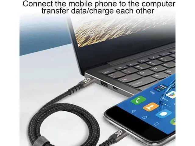 Alt view image 2 of 7 - 0.5M/1.64FT USB4 Type-C to C Cable, 40Gbps, 240W PD, 8K@60Hz Video, Compatible with Thunderbolt 3, Docking & SSD