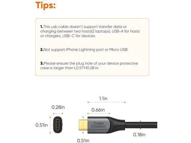Alt view image 5 of 7 - 1.6FT USB-A 3.2 Gen2 to USB C Cable, 10Gbps 3A Fast Charging Cord Compatible with Android Auto, CarPlay, External SSD, Galaxy S24, iPhone 15/16, Pixel