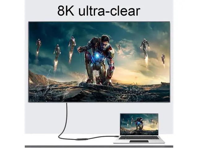 Alt view image 4 of 7 - 0.5M/1.64FT USB4 Type-C to C Cable, 40Gbps, 240W PD, 8K@60Hz Video, Compatible with Thunderbolt 3, Docking & SSD