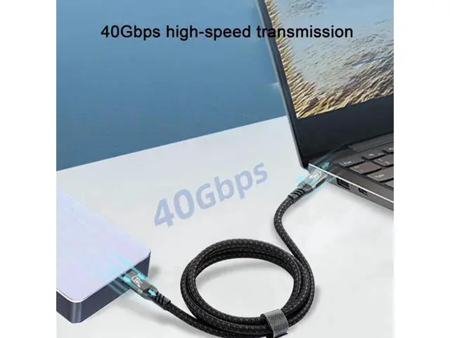 Alt view image 7 of 7 - 0.5M/1.64FT USB4 Type-C to C Cable, 40Gbps, 240W PD, 8K@60Hz Video, Compatible with Thunderbolt 3, Docking & SSD