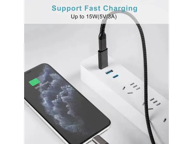 Alt view image 2 of 7 - 4 Pack USB C & USB A Converter Adapters, 2×USB-C Male to USB-A Female + 2×USB-A Male to USB-C Female, Fast Charging & High Speed Data Transfer Plug for iPhone, iPad, Laptop, PC and USB-C Devices