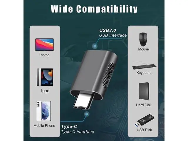 Alt view image 5 of 7 - 4 Pack USB C & USB A Converter Adapters, 2×USB-C Male to USB-A Female + 2×USB-A Male to USB-C Female, Fast Charging & High Speed Data Transfer Plug for iPhone, iPad, Laptop, PC and USB-C Devices