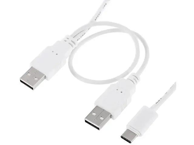 Alt view image 4 of 6 - USB3.1 Type-C to Dual USB-A Male Y Splitter Cable | Extra Power Supplement for External Hard Drive & Smartphones