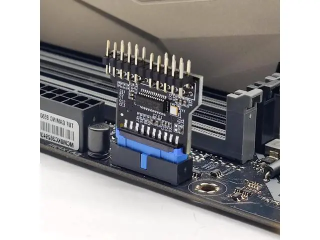 Alt view image 5 of 7 - Motherboard USB3.0 19Pin Header to Dual USB2.0 9Pin Female Splitter Cable, 1-to-2 Internal USB Port Multiplier Adapter