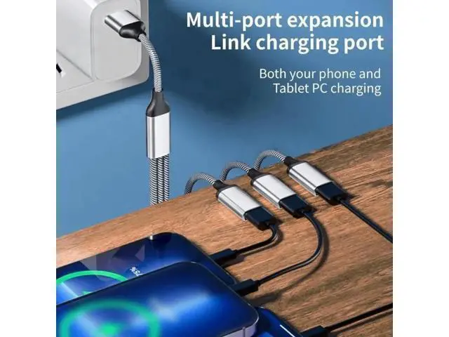 Alt view image 5 of 7 - 0.8FT USB-C Male to Dual USB-A 2.0 Female OTG Splitter Hub, 2-Port Type-C to Double USB-A Adapter for Phone, Laptop & Game Console