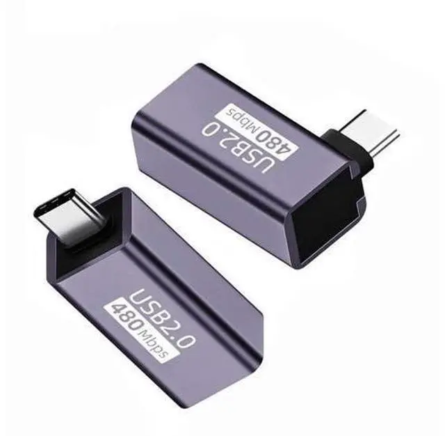Main image of 2 Pack 90 Degree USB C to USB 2.0 Type B Adapter, Right Angle Male to Female Connector for Printer, Scanner & External Drive