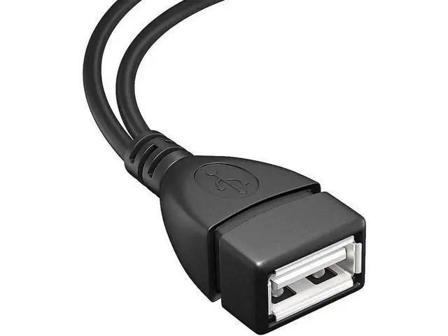 Alt view image 2 of 6 - 2 Pack 8 Inch 2-in-1 Micro USB OTG Y Splitter Cable, Micro USB to USB A Female with Micro-B Charging Port for Android, Fire Stick, 2.5" SSD