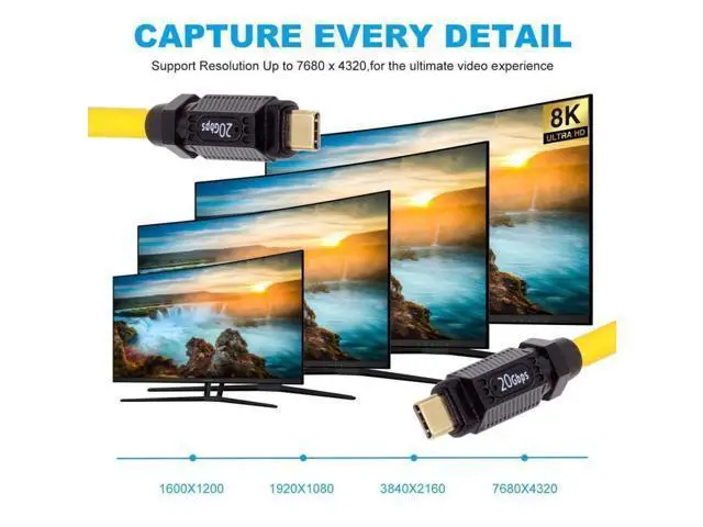 Alt view image 7 of 7 - 20CM Ultra Flexible USB4 Type-C Male to Male Cable | 20Gbps|140W PD|8K Video for Gaming Peripherals