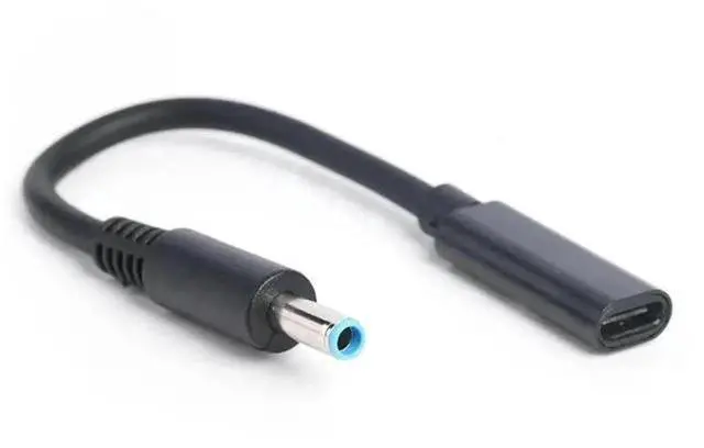Main image of PD USB Type C Female to 4.5x3.0mm DC Jack Charger Adapter Cable for HP Laptop