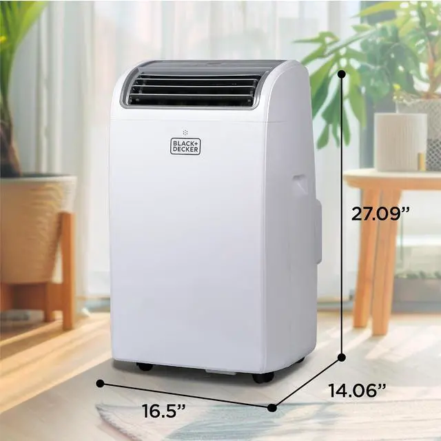 Alt view image 3 of 7 - BLACK+DECKER Smart Portable Air Conditioner, 14,000 BTU for Rooms up to 700 Sq. Ft., Smart Portable AC with Follow Me Remote and Window Kit, BPACT14WT, White