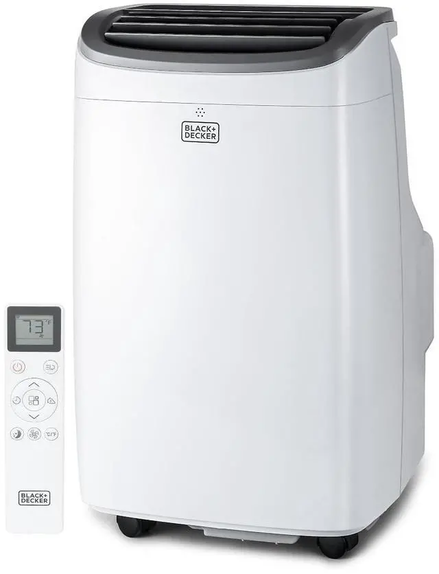 Main image of BLACK+DECKER Portable Air Conditioner, 10,000 BTU (5,550 DOE) for Rooms up to 450 Sq. Ft., Portable AC with Follow Me Remote Control and Window Kit, BPACT10WT, White