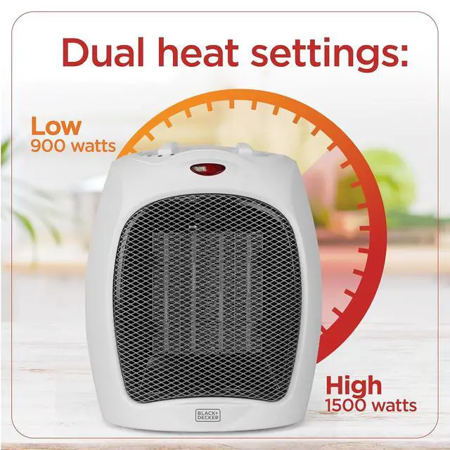 Alt view image 4 of 7 - BLACK+DECKER Portable Space Heater, 1500W Small Space Heater with Overheat Protection for Indoor Use