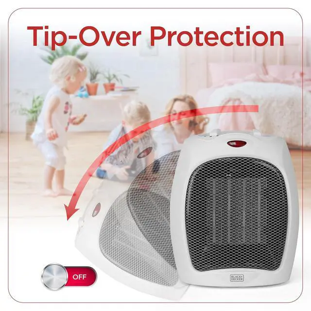 Alt view image 6 of 7 - BLACK+DECKER Portable Space Heater, 1500W Small Space Heater with Overheat Protection for Indoor Use