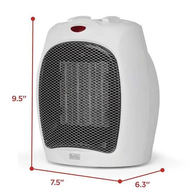 Alt view image 7 of 7 - BLACK+DECKER Portable Space Heater, 1500W Small Space Heater with Overheat Protection for Indoor Use