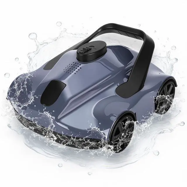 Main image of Battery-Operated Robotic Pool Suction Cleaner 130-Min Runtime, Self-Parking, Efficient Filtration, Lightweight Portable Design, Auto Pool Cleaner for Above Ground Pools up to 860 Sq.Ft Gray