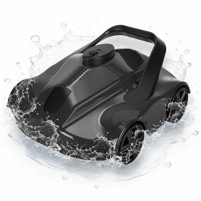 Main image of Battery-Operated Robotic Pool Suction Cleaner 130-Min Runtime, Powerful Suction, Self-Parking, Efficient Filtration, Lightweight and Portable for Above Ground Flat Pools up to 860 Sq.Ft - Black