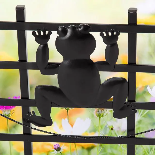 Alt view image 4 of 7 - Patikuin Frog Design Metal Garden Fence Panels, 15 Pack Rustproof Animal Barrier, No-Dig Decorative Landscape Edge for Patio, Yard, Flower Beds