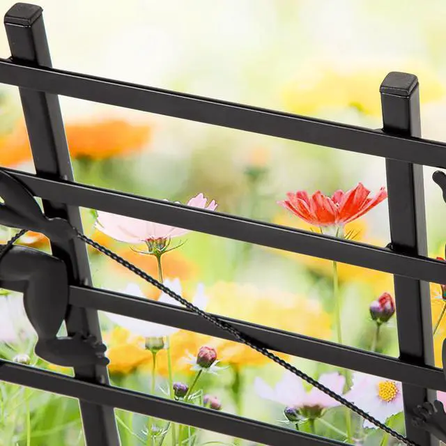 Alt view image 6 of 7 - Patikuin Frog Design Metal Garden Fence Panels, 15 Pack Rustproof Animal Barrier, No-Dig Decorative Landscape Edge for Patio, Yard, Flower Beds