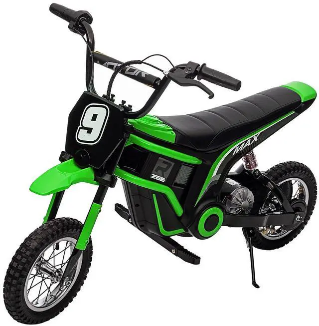 Main image of Patikuin 24V 350W Kids Electric Dirt Bike 3-Speed Modes Up to 14.29MPH, Full Suspension, ASTM-Certified Off-Road Motorcycle for Boys & Girls