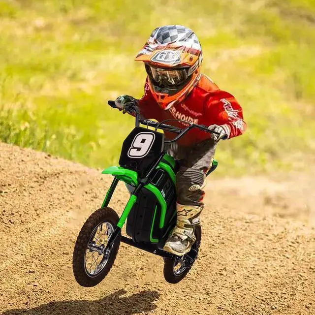 Alt view image 6 of 6 - 24V Electric Dirt Bike for Kids (Ages 8-14), High-Torque Motorbike with Authentic Motocross Design, Rear-Wheel Drive, Off-Road Electric Motorcycle for Kids