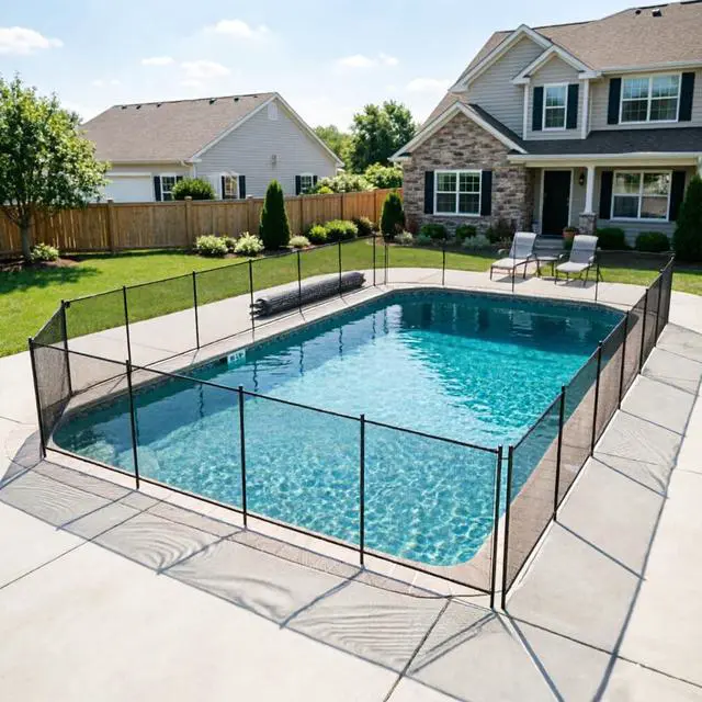 Main image of Patikuin 4x72 FT Removable Pool Safety Fence, 4 FT Tall Mesh Pool Barrier, Extra-Long Safety Fence for Large Inground Pools