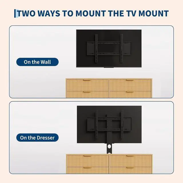 Alt view image 4 of 7 - Patikuin Tall TV Stand with Mount for TVs Up to 75 Inch, 6-Drawer Entertainment Center with Fluted Panel Design, Wall Mountable & Freestanding Media Console for Living Room, Bedroom, Nature