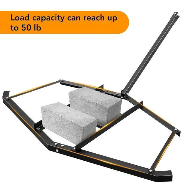 Alt view image 4 of 7 - Patikuin Heavy Duty Driveway Drag Harrow Rake Tow Behind Grader Attachment, Adjustable Bars, Compatible with ATV/UTV/Lawn Tractors, Ideal for Gravel, Soil & Arena Maintenance