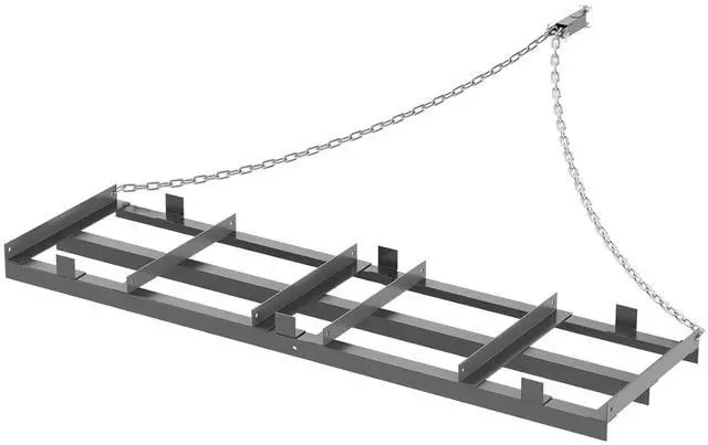 Main image of Patikuin 72" Heavy Duty Drag Harrow for ATV UTV Tractor, Tow Behind Driveway Grader & Landscape Rake, 6 ft Chain Included, Adjustable Width for Lawn Gravel Leveling, Grey