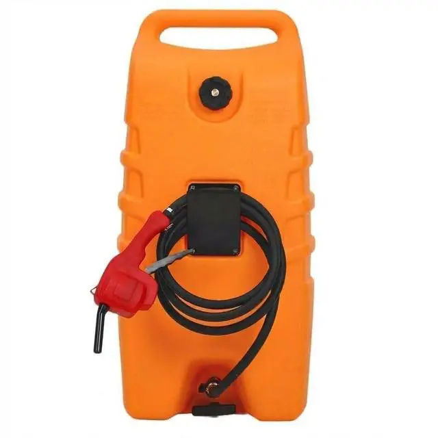 Main image of 14 Gallon Portable Fuel Caddy Gasoline Container with Manual & Electric Pump, 10ft Hose, Wheels Red, for Cars, Lawn Mowers, ATVs, Boats, Farms & Home