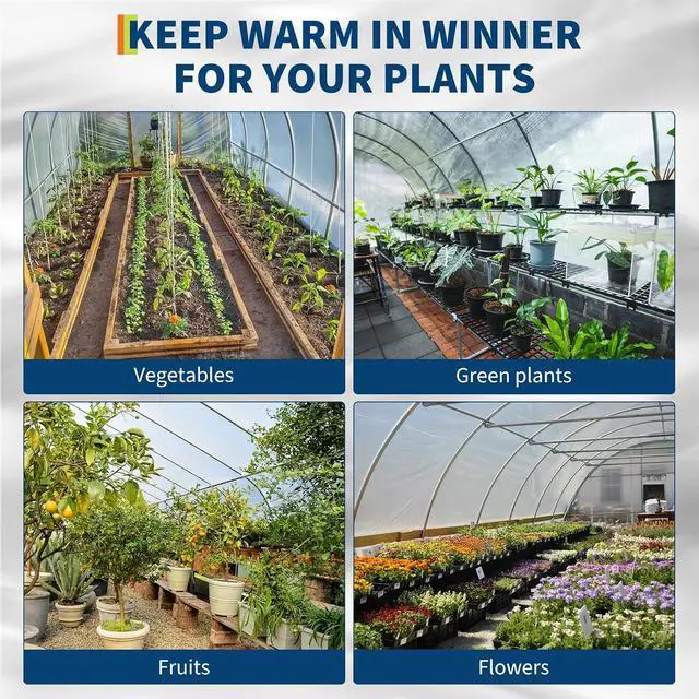 Alt view image 6 of 7 - Patikuin 6 Mil Clear Greenhouse Plastic Sheeting, 20x100 FT Heavy Duty UV Resistant LDPE Film, Waterproof Transparent Cover for Garden, Farm & Outdoor Use