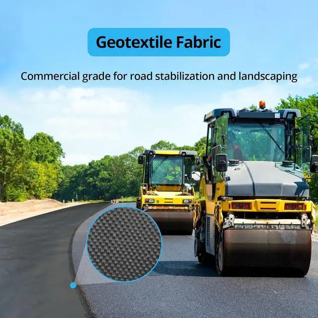 Alt view image 2 of 6 - Patikuin 6x300ft 5.8oz Commercial Grade Fabric - Barrier Fabric and Fabric for Fabric Underlayment for, Premium Fabric for Garden, Beds