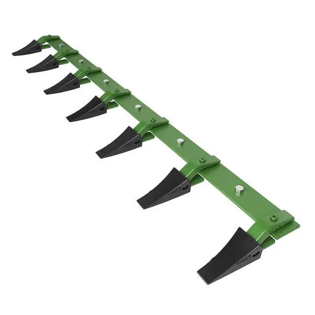 Alt view image 2 of 7 - Heavy-Duty Steel Bucket Tooth Bar for Tractor & Skid Steer Loader, Bolt-on No-Drill Installation, 4560 Lbs Capacity, 7 Replaceable Teeth, Fits Up to 1/2" Cutting Edge, Corrosion Resistant Farm Machine