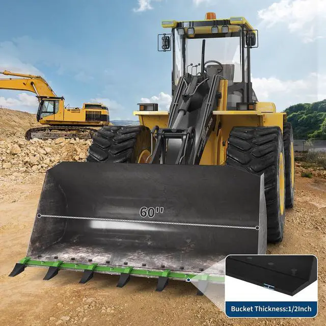Alt view image 5 of 7 - Heavy-Duty Steel Bucket Tooth Bar for Tractor & Skid Steer Loader, Bolt-on No-Drill Installation, 4560 Lbs Capacity, 7 Replaceable Teeth, Fits Up to 1/2" Cutting Edge, Corrosion Resistant Farm Machine